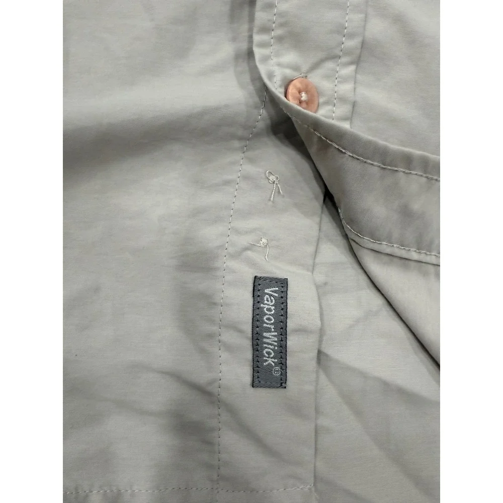 The North Face VaporWick Mens Gray Long Sleeve Utility Hiking Shirt L ABB0